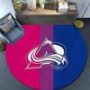 Colorado Avalanche Round Area Rug,Carpet Rug for Living Room Bedroom Sofa Playroom Decor,Non-slip Floor Mat