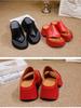 Johnature Chanclas de Cuero Genuino con Suela Gruesa Cuñas Retro para Exteriores Zapatillas Zapatos de Plataforma para Mujer