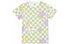 T Shirts Women's Green Checkerboard Crew Neck Moderate Straight Fit VN00091NC1D