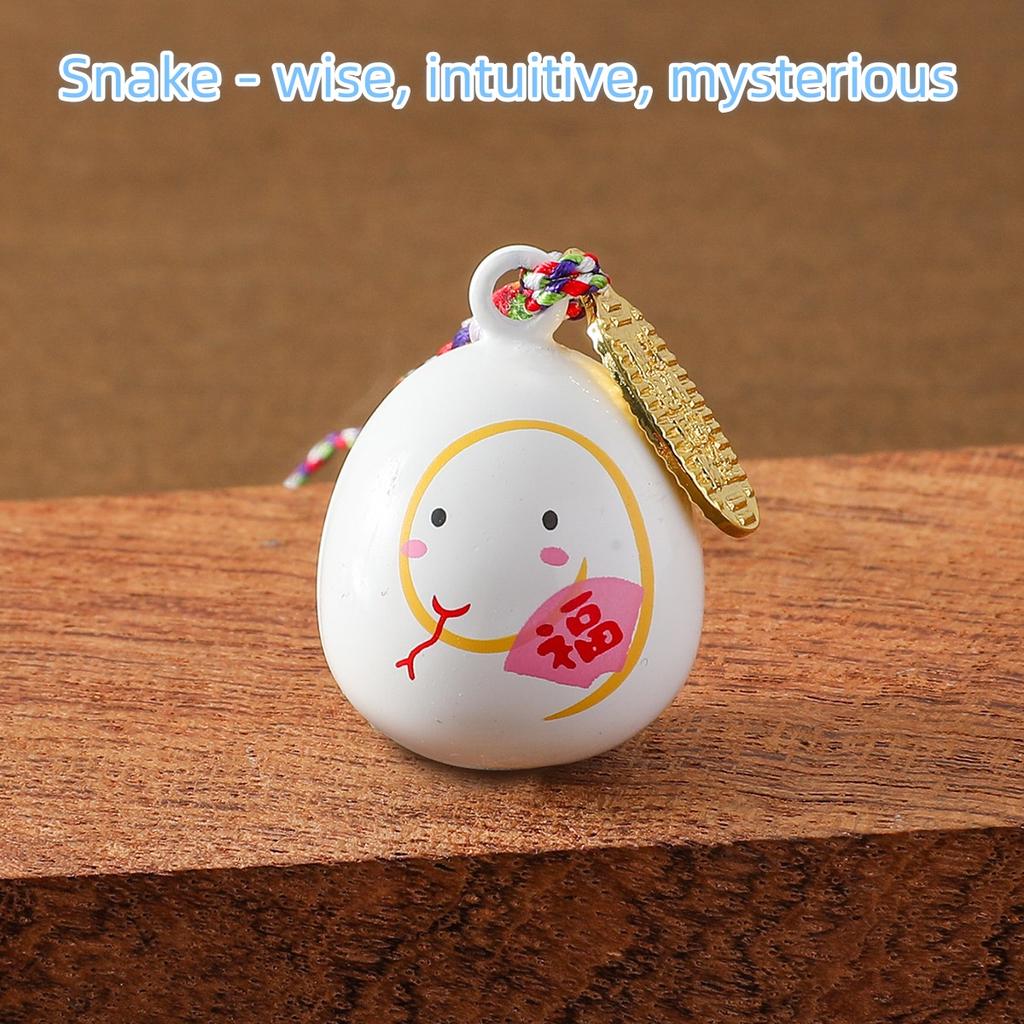Ny Japansk Stil Sensoji Tempel Vattenljudsklocka Hänge Zodiak Omamori Lyckoamulett Liten Hängande Prydnad för Väskor Dekoration