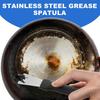 2Pcs Cleaning Scrapers, Scrapers for Ovens Stoves Induction Hob Freezer Stainless Steel Scraper Corner Seam Cleaning Tools Putty Scraper with Plastic