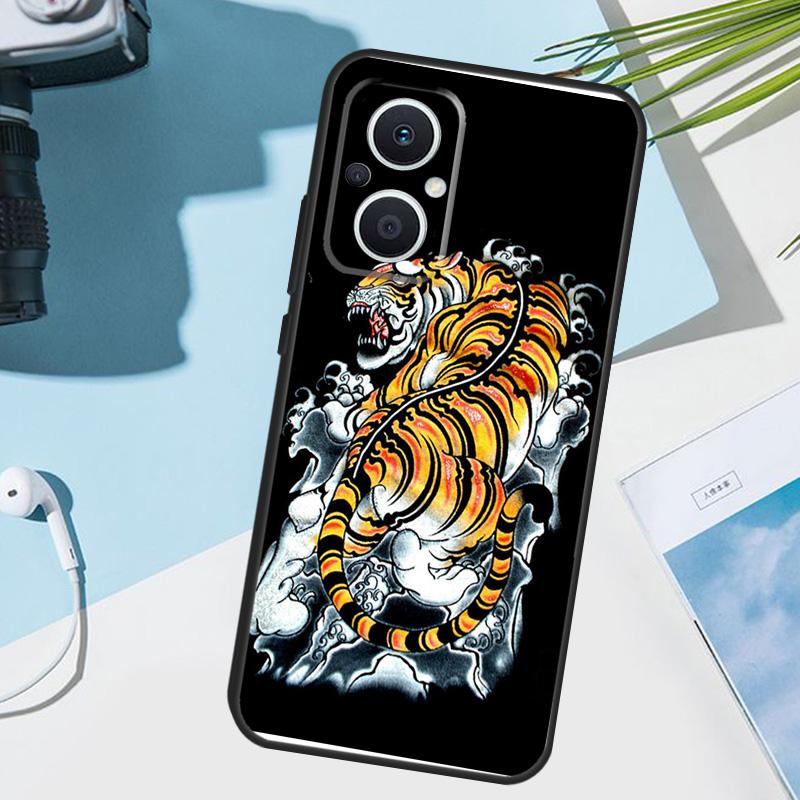 

Fashion Animal Tiger Art Cover For OPPO Reno 14 Pro 10 11 12 13 14F 13F 12F 11F 7 8 Lite OPPO Find X9 X6 X5 X8 Pro Case OPPO Find X8