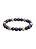 Triple Protection Natural Stone Beads Bracelet Tiger's Eye for Courage Obsidian for Grounding & Pyrite for Wealth Health Jewelry