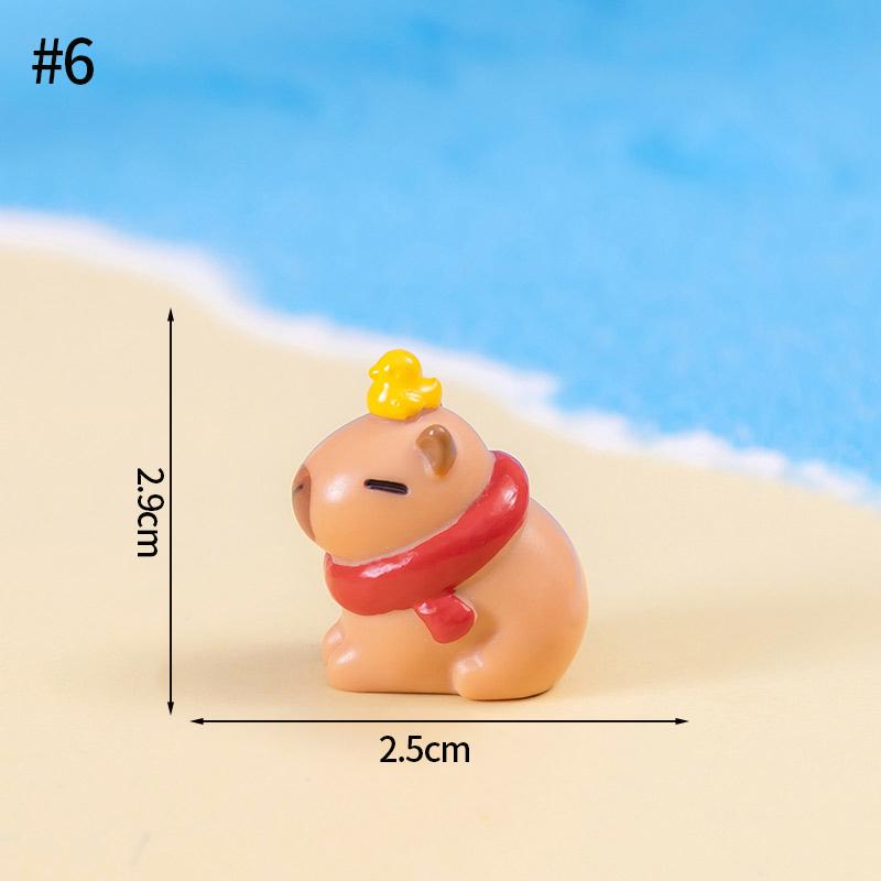 

Miniature Capybara Small Kapibare Action Figures Popular Capybara Model Household Decoration Kids Present Diy Micro Landscape Ornament as picture