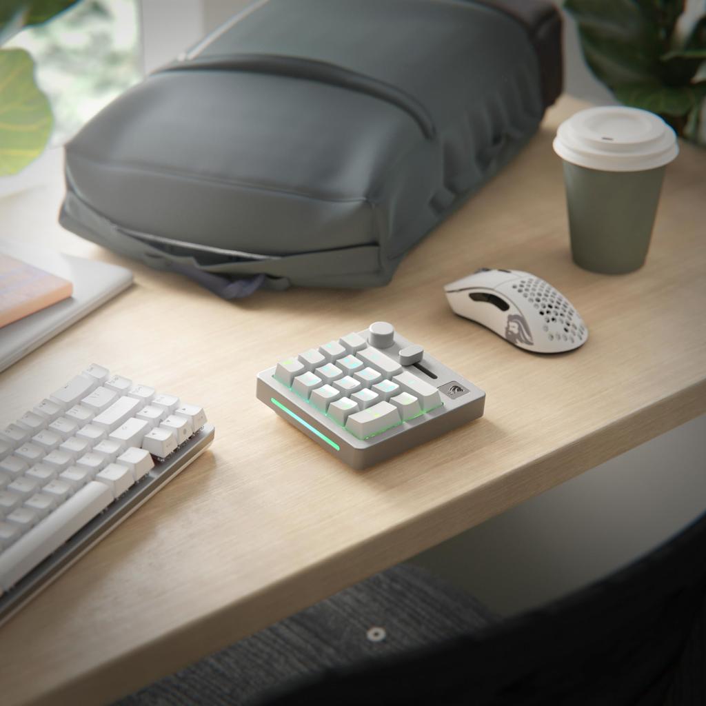 Glorious Numpad Premium Wireless Macro Pad with Fox Linear Switches (White)