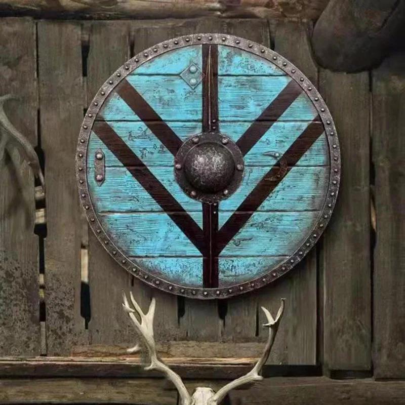 30CM Kara Raksts Vikingu Vairogs Koka