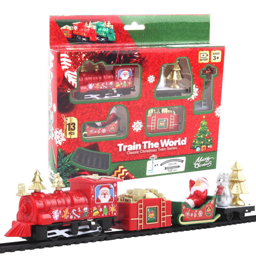 

Нова Різдвяна Електрична Залізниця Іграшка Різдвяна Музика Міні Поїзд Дитяча Машинка Різдвяний Поїзд Іграшка