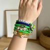 2026 Football Bracelet Set For Soccer Fan With Team Color And Football Charm Elastic Wristband