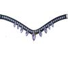 Beautiful Light Purple Clear Crystal Leather Bridle Snap Browband For Horse.