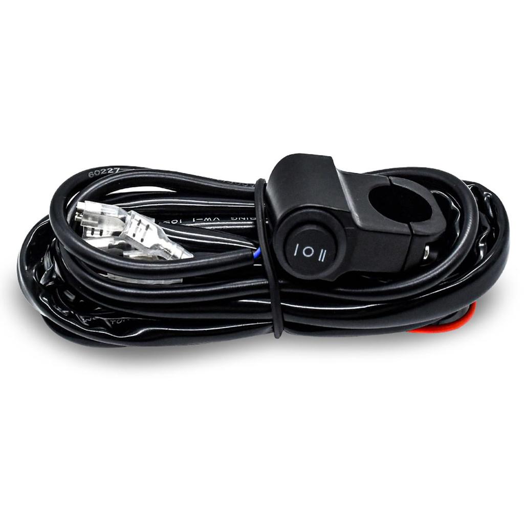 Hosioe LED Light Bar Wiring Harness Kit, 180W 3 Lead 16 AWG LED Motorcycle