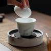 Tazza Gaiwan in Ceramica Fatta a Mano Stile Giapponese Tazza a Coperchio Tazza da Tè per Uso Domestico Tazza a Coperchio per la Preparazione del Tè Accessori per Set da Tè Kung Fu