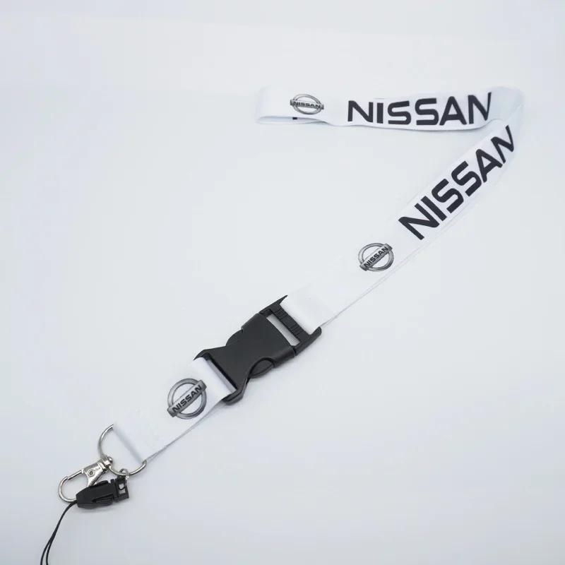 Lanyard Nylon for Nissan Car Logo Key Pendant Holder Phone Sling Keychain Sylphy Qashqai J11 Teana Note Juke GTR X-trail Murano Rvzc6