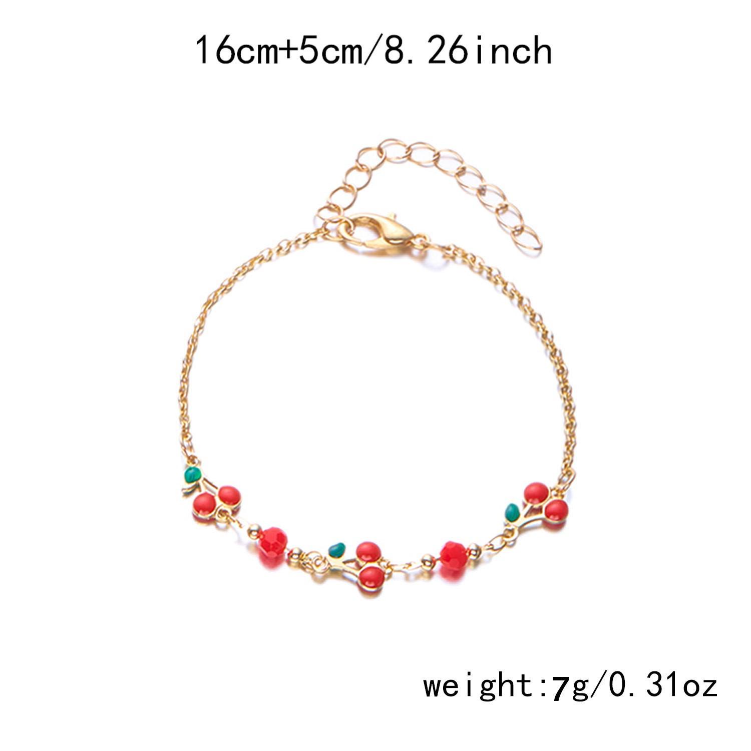 Trendy Women s Temperament Cherry Bracelet – Sweet Summer Fashion Accessory