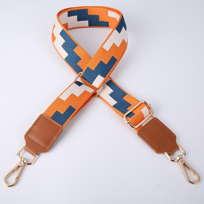 New Fashion Personalized Square Ethnic Style Bag Strap 38mm Adjustable Shoulder Strap Woven Polyester Bag Shoulder Strap