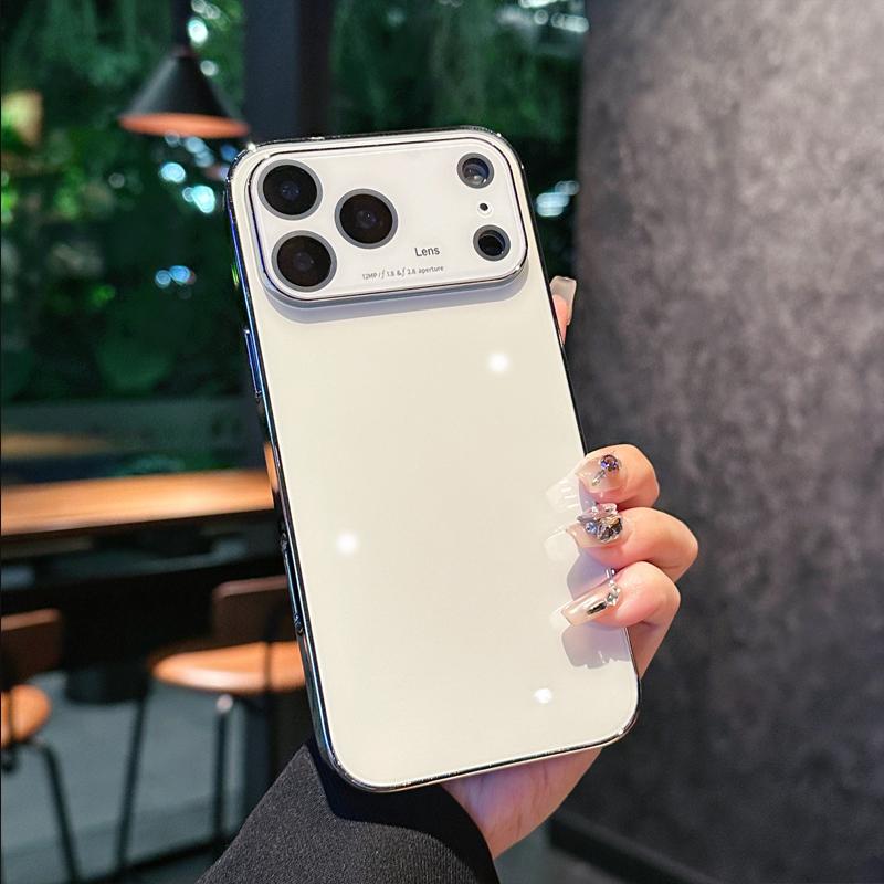 Electroplated Glass Candy Color Case For Iphone 17 Pro Max Camera Lens Protection Shockproof Back Cover For Iphone Air