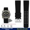 For Hamilton Khaki Deep Diving H78585333 H78505330 H78535380 Waterproof Watch Strap 24mm Rubber Strap Black Yellow Wristband