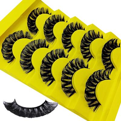 5 Pairs DD L Russian False Eyelashes 3D Mink Eyelashes Reusable Fluffy False Lashes Eyelashes Extensions