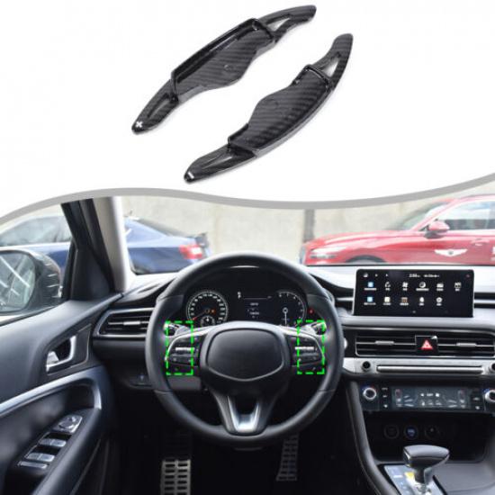 ABS Carbon Fiber Gear Paddles Shifters For Hyundai Elantra Sonata Genesis G70 US