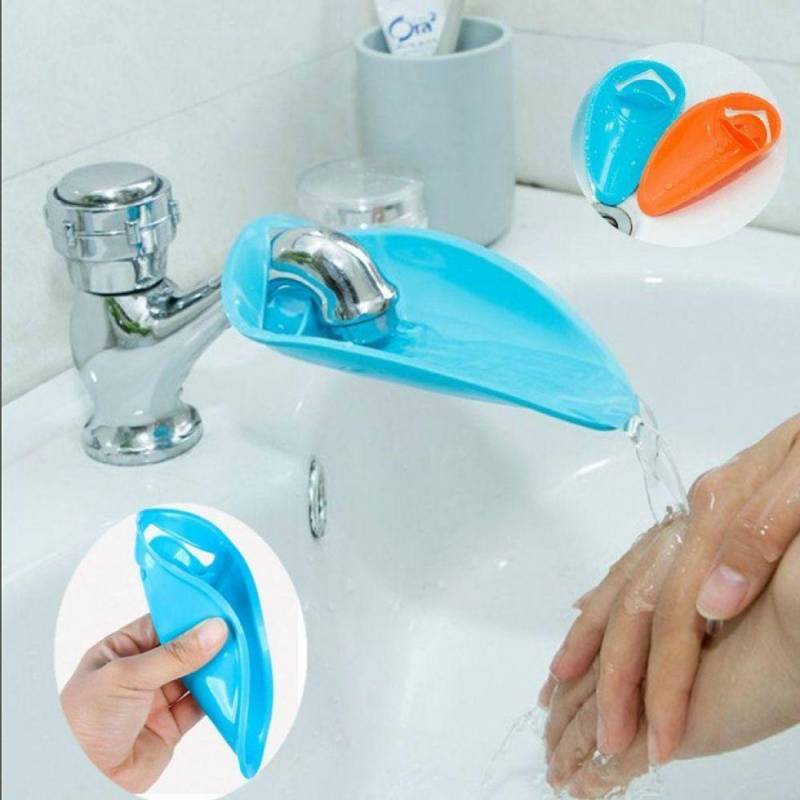 Water Faucet Extension Spout For Babies Silicone Sink Water Diverting Device For Child Handwashing