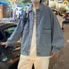 Amerikaanse High Street Denim Jas Heren Trendy Merk Grote Zak Tooling Casual Jas Retro Veelzijdig Losse Top