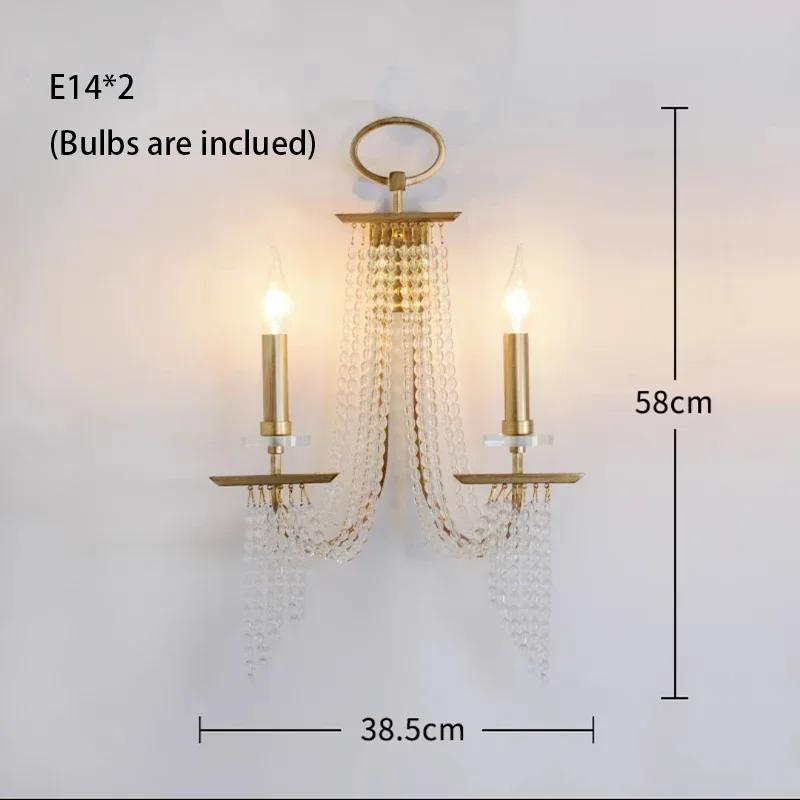 American luxury candle pendant light romantic crystal pendant light villa restaurant bedroom home decoration lamps and lanterns