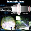 30W High Power Led Flashlight Telescopic Zoom Portable USB Rechargeable LED Lamp Emergency Spotlights Outdoor Camping Torch