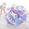 Witch Kuromi Automatic Opening and Closing Cartoon Umbrella - Small Umbrella Suitable for Various Occasions, Portable 3-Fold Small Umbrella for Men an