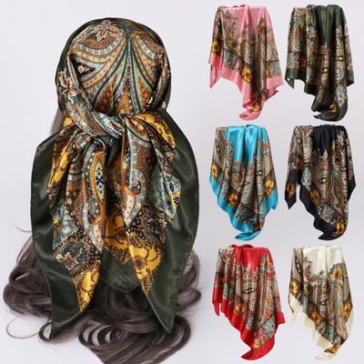 Zakdoek Cashewnotenpatroon Imitatie Zijde Sjaal Zacht Glad Heldere Kleur Zakdoek Gesimuleerde Zijde Textuur Zakdoek