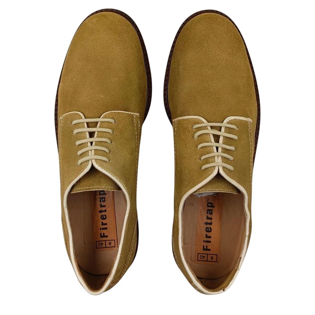 Firetrap Mens Arthur Suede Low Block Heel Derby Shoes