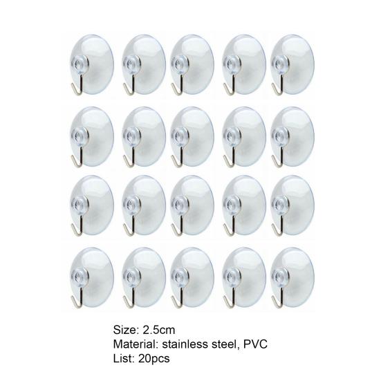 1 Set Practical Suction Hook Widely Use PVC Transparent Clear Sucker Hanger for Daily