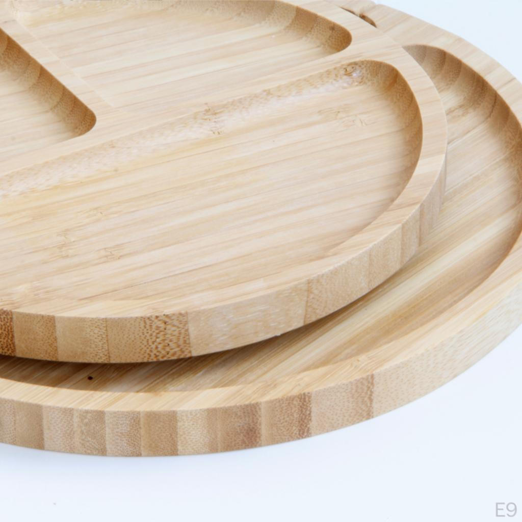 4-Compartment Bamboo Appetizer Serving Tray