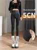 Women's High-Waist Velvet-Lined Slim Fit Cotton Pants for Autumn/Winter - Large Size, Warm and Comfortable.