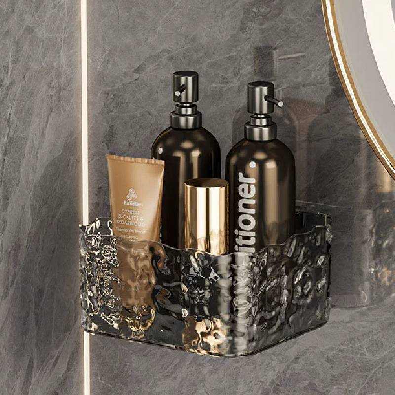 Modern Minimalist Plastic Makeup Organizer With Clear Pet Design For Bathroom And Bedroom Storage