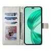 For Honor 400 Lite 5G Case Rhombus Stitching Wallet Stand Leather Phone Cover with Long/Short Strap