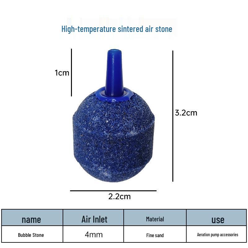 Silent Aquarium Air Pump Oxygenating Bubble Stone for Fish Tanks синий