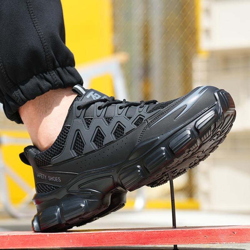 New Quality Work Safety Shoes Men Breathable Lightweight Work Sneakers Steel Toe Shoes Puncture-Proof Security Work Shoes Men