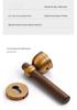 Chinese Style Minimalist Magnetic Walnut Wood Silent Bedroom Door Handle