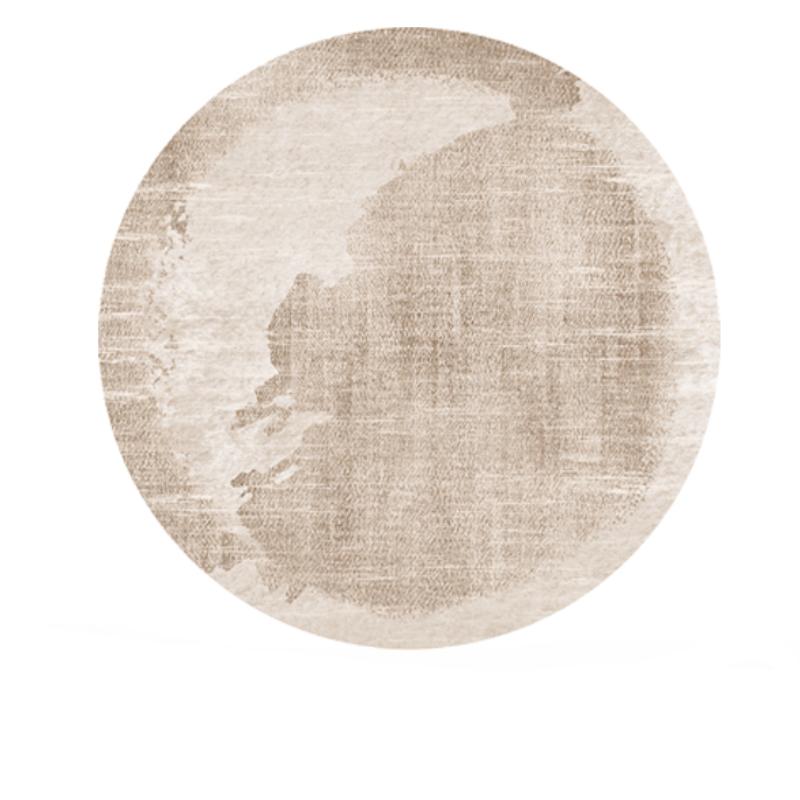 Cream Style Bedroom Decor Round Carpet Light Luxury Carpets for Living Room Anti-slip Lounge Plush Floor Mat Home Thick Soft Rug