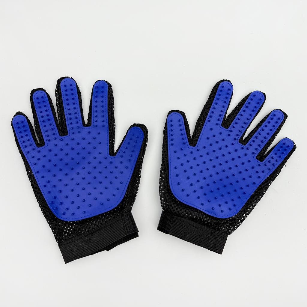Pet Hair Removal Glove Five Finger Style Soft Silicone Massage Bathing Hair Cleaning Anti Static Cat Dog Bed Cleaning Supplies