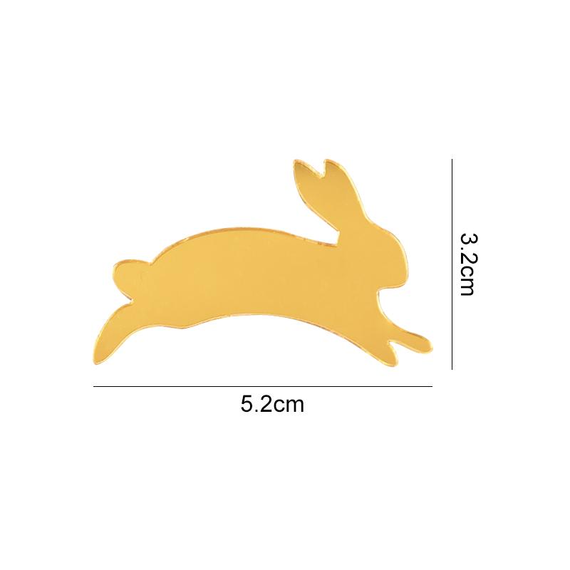 

5Pcs Gold Acrylic Easter Cake Decoration Cute Bunny Rabbit Eggs Cupcake Topper Happy Easter Party Dessert Decoration Kids Favors