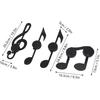 Black Music Note Wall Sconce,Vintage Art Musical Note Candle Holders,Treble Clef Musical Note Wall Decor for Home Office Classroom,Housewarming Gift,
