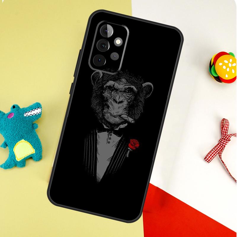 Lustiger Denkender Affe Mit Kopfhörerhülle Für Samsung Galaxy A54 A34 A24 A14 A12 A22 A32 A42 A52 A72 A52S A51 A71 A13 A53 Hülle