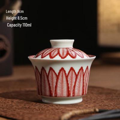 Chaxun Retro Blue and White Ceramic Gaiwan