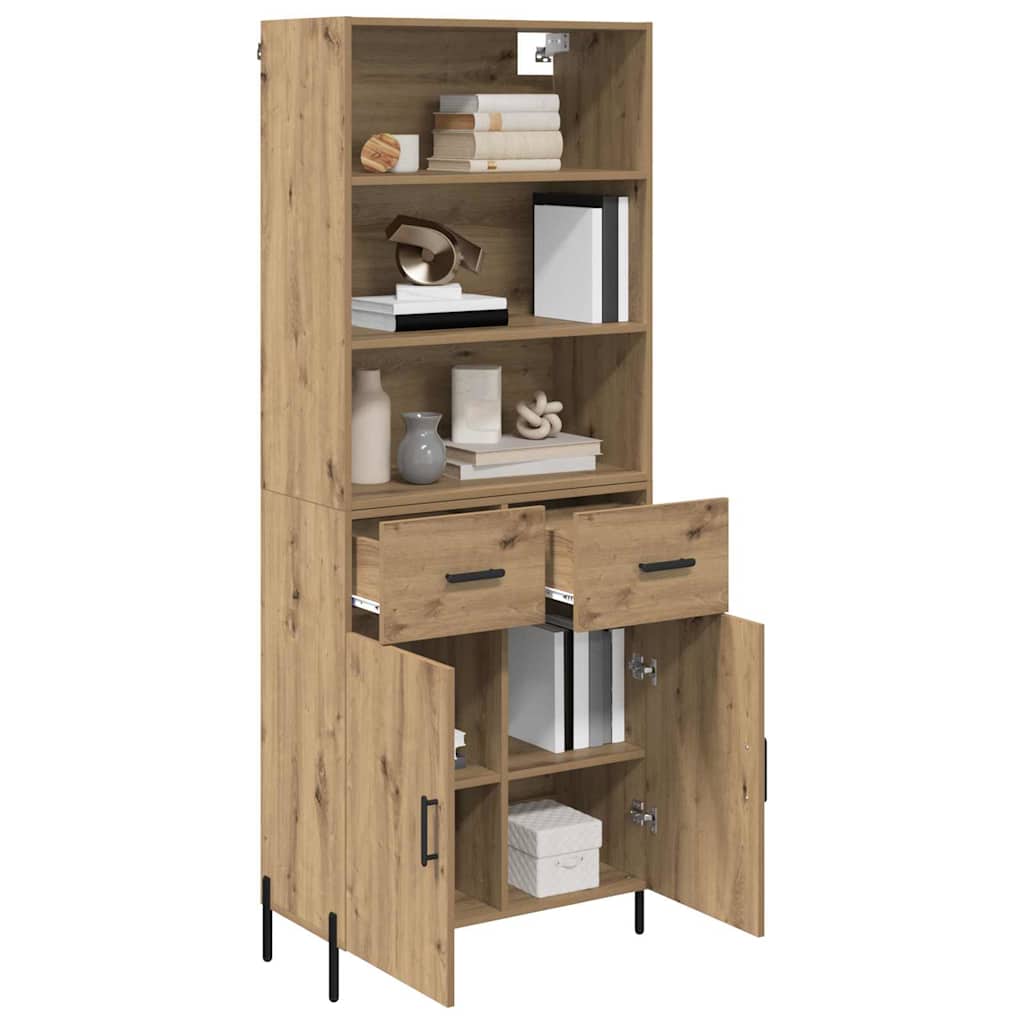 Highboard Artisan Oak 69.5 x 32.5 x 180 cm Particle Board