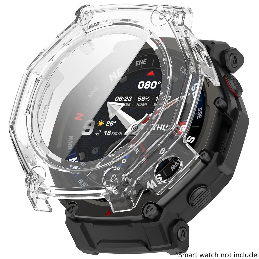 Tempered Glass Case For Amazfit T REX 3Pro 44mm Screen Protector Hard PC Bumper Protective Cover for T-REX3Rro 48mm Accessories