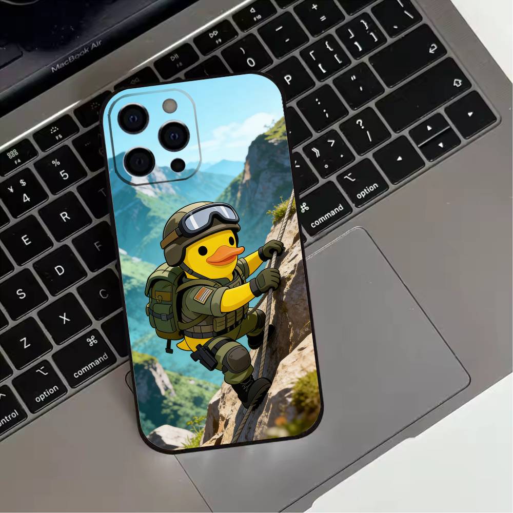 E-Escape From D-Duckov Cute Phone Case For iPhone 17,16,15,14,13,12,11 Plus,Pro Max,XS,Soft Silicone Black Cover iPhone12