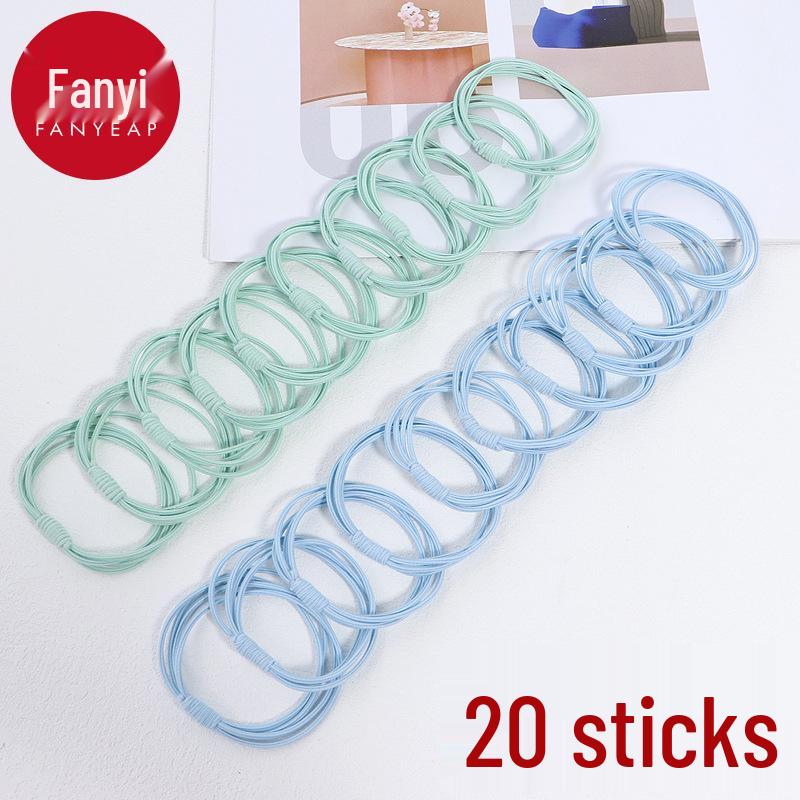 Women's A1V40 Hair Tie Set: Simple One-Piece Ponytail Rope with Free Shipping