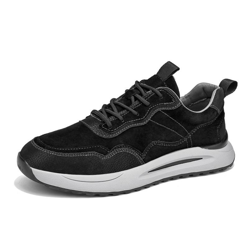 

Модная мужская обувь 2024 года, новая осенняя повседневная спортивная обувь в стиле ретро, мужская рабочая обувь на толстой подошве, зимняя обувь для мужчин, туфли на платформе 44 чёрный