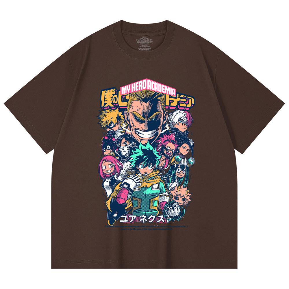 230 Gsm 100% Cotton My Hero Academia V6 Print Unisex Heavy Cotton T Shirt