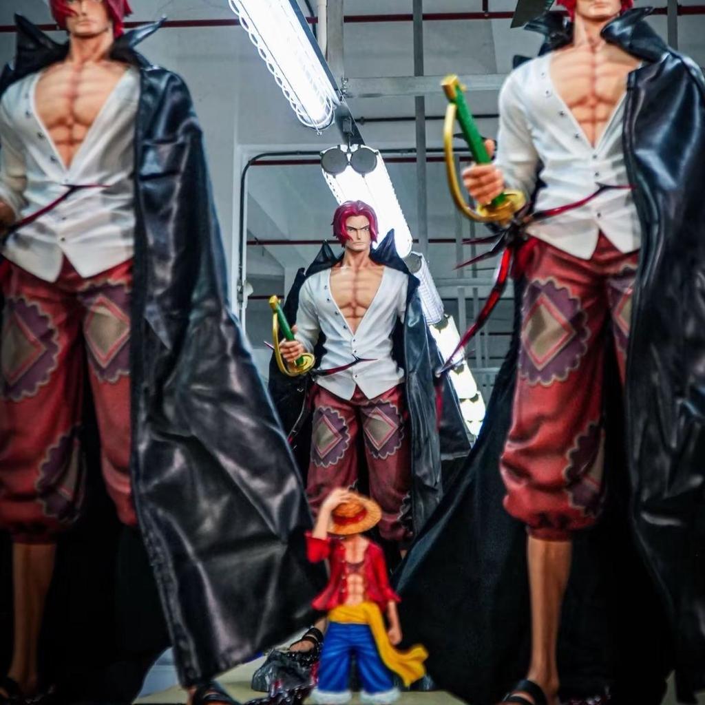 JT studio One Piece 27.5in/70cm Shanks Figura de Anime de estatua Red hair Domineering de Extra large Zoro PVC Mode Toys Gifts